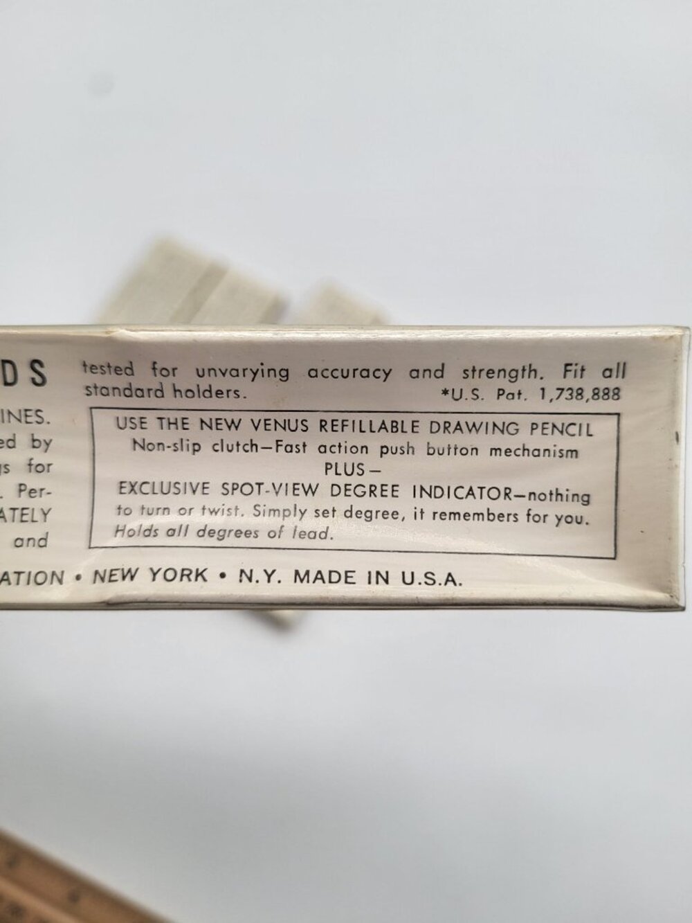 Vintage Venus Drawing Pencil Leads- 1/2 dozen pkgs x 5 No 842 F Made in USA - Picture 3 of 7